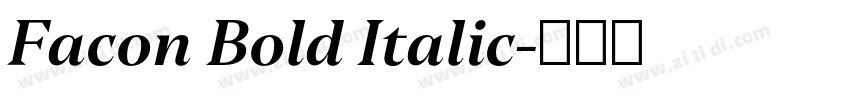 Facon Bold Italic字体转换